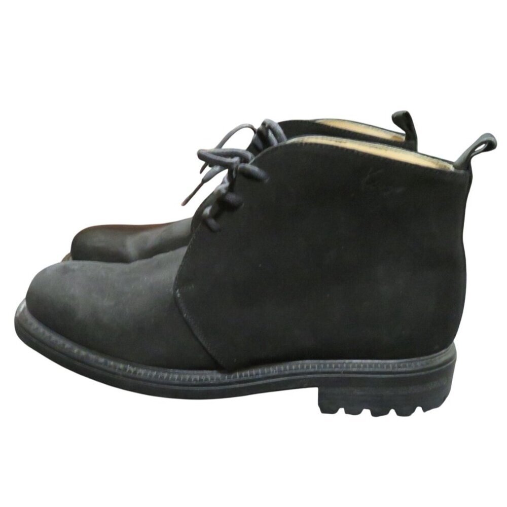 KENZO Homme Black Italian Suede Leather lace up dress boots size 43 or US 10